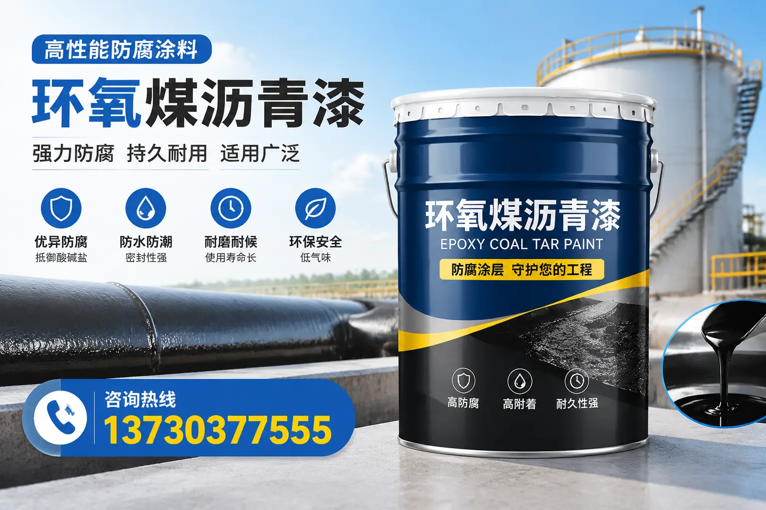 环氧煤沥青漆的耐久性分析，适合朝阳的使用场景